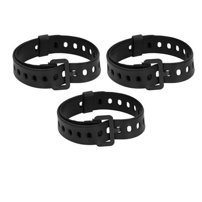 3pcs Utility Straps with Buckle Organize Cables Rubber Tension Straps for Fishing Rods Camping Gear