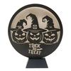 Halloween LED Lantern Wooden Desktop Light Witch Pumpkin Spider Cat Designs Silhouette Ornament Spooky Tabletop Home Party Decoration