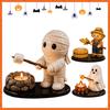 Halloween Tealight Stand Centerpiece Multi-Purpose Campfire Gathering Resin Candlestick for Home Mantel Shelf Desk Decors