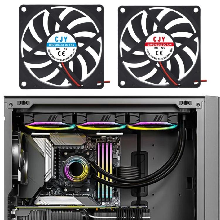 80mm 5V/24V Quiet Computer Fan PC Fan For Computer PC Case GPU CPU Cooling Radiator Cooling Accessories