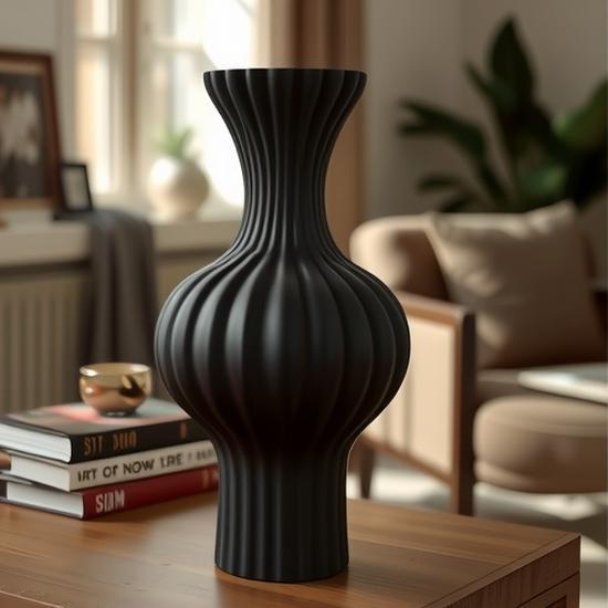Retro Wabi-Sabi Ceramic Vase with Artificial Flowers