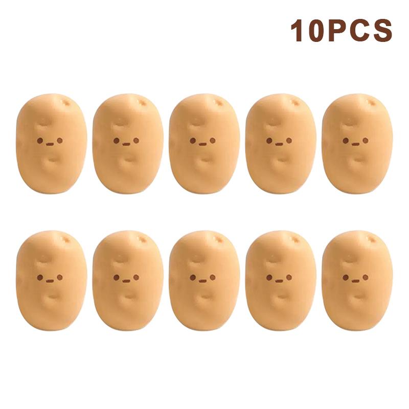 [ZYAS]New Creative Simulation Food Eraser Potato-shaped Model Children's Homework Pencil Correction Eraser Unique Funny Eraser