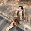 Pure Desire Lace Patchwork Long Sleeve Dress: 2026 Spring/Autumn Trendy Slim Fit Skirt Style
