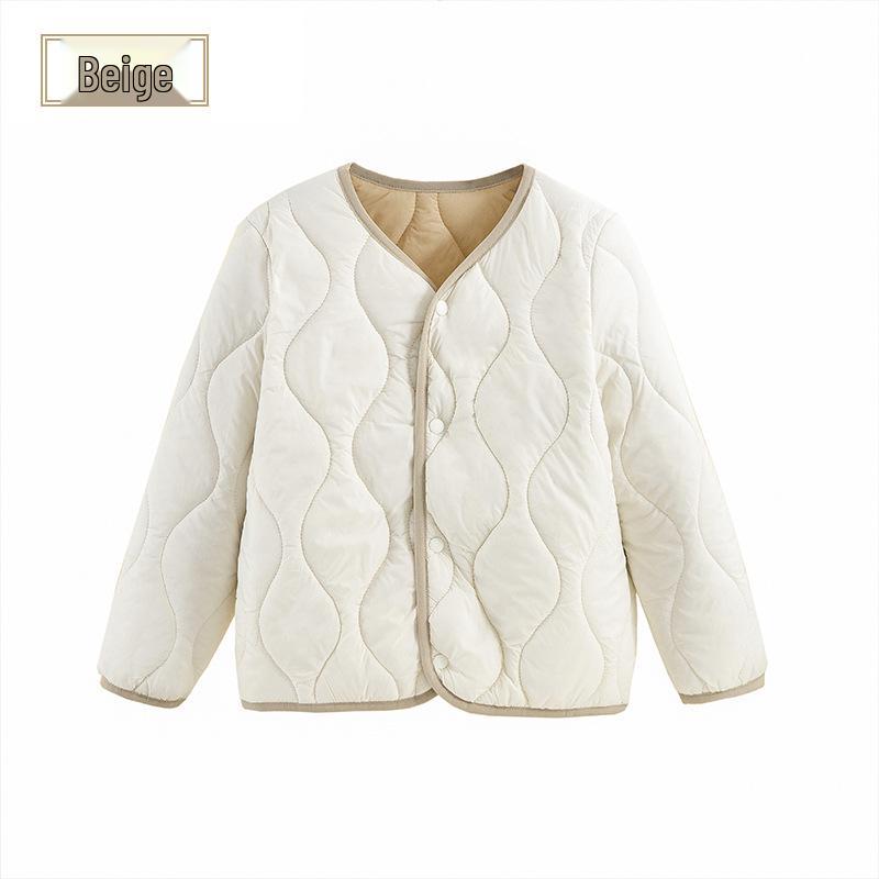 Dziecięca ocieplana kurtka wełniano-puchowa: Ciepły, z długim rękawem mundurek dla chłopców i dziewcząt