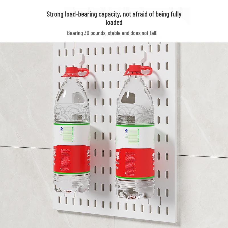 Pegboard Wall Organizer - No-Drill DIY Storage Shelf for Study Room or Desk