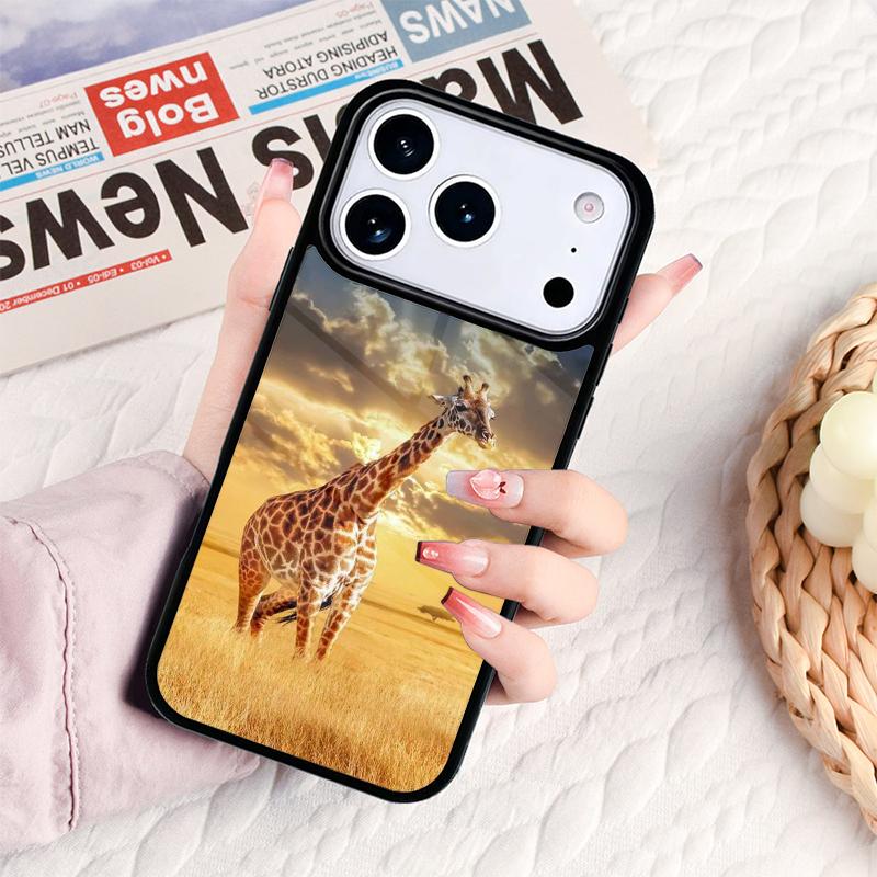 Giraffe Anime Cute Phone Case For IPhone 17 16e 15 14 13 12 11 Pro Max Air Mini Soft Protective Cover