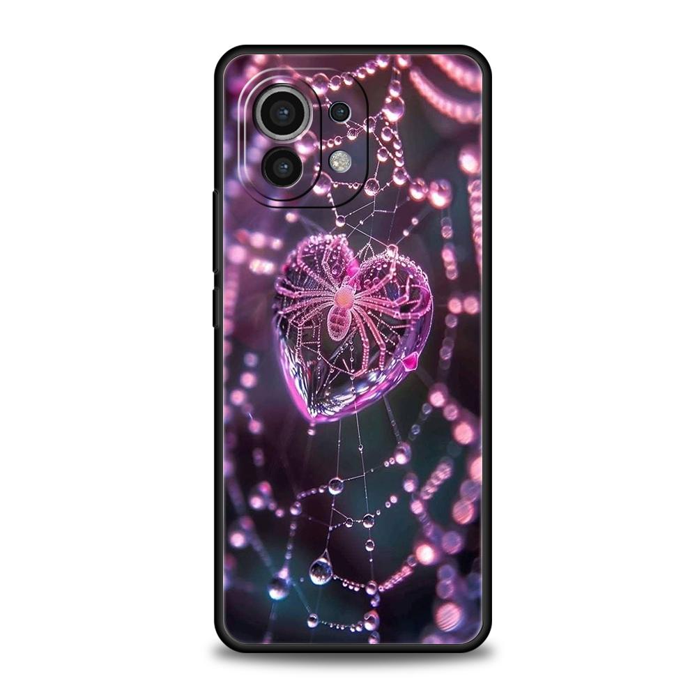 Phone Case Cover for Xiaomi Poco F7 F6 F5 F4 F3 X7 X6 X5 X4 X3 NFC M4 C51 C55 GT Pro 5G Soft TPU Fundas Spider Web Capas Coque