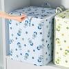 Aufbewahrungstasche für Kleidung, großes Fassungsvermögen, Blumendruck, hohe Tragkraft, doppelte Riemen, staubdicht, feuchtigkeitsbeständig, Aufbewahrungstasche für Decken, Steppdecken und Kissen