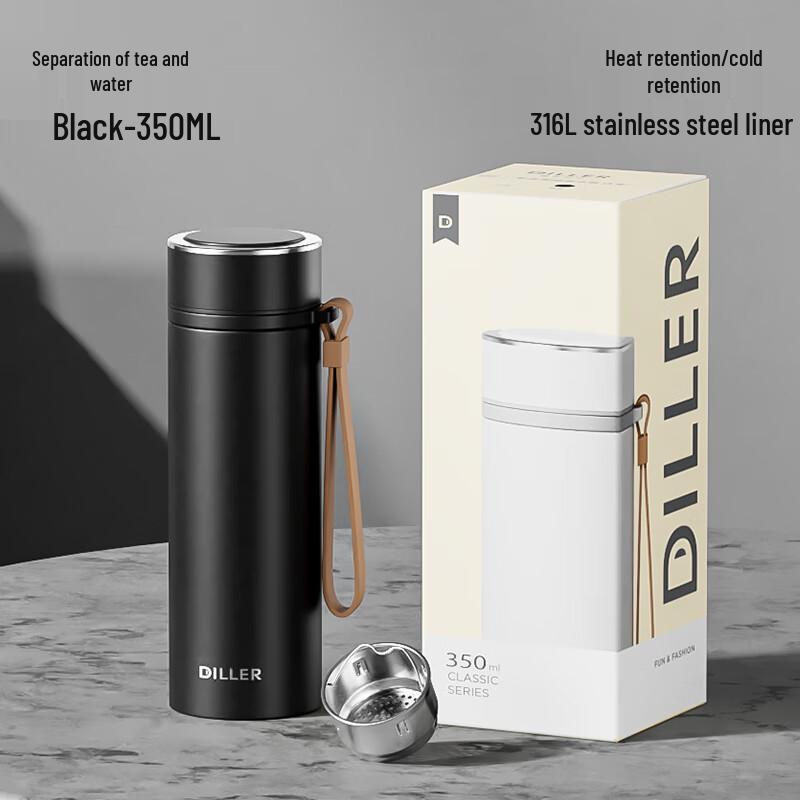 Diller 316L Stainless Steel Insulated Tea Bottle with Infuser