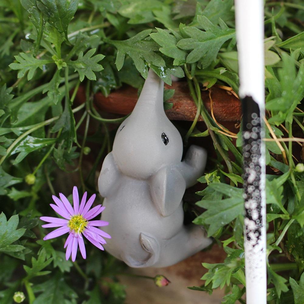 Cartoon Elephant Bonsai Pendant Cute Animal Statue  For Office Outdoor Plant Decor