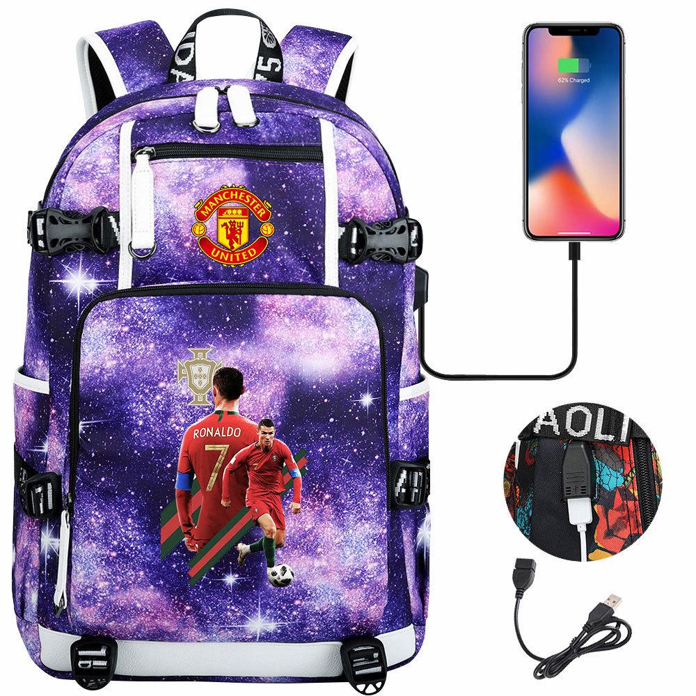 Large Capacity Schoolbag with Shoulder Strap; Student Three-piece Pencil Case Set