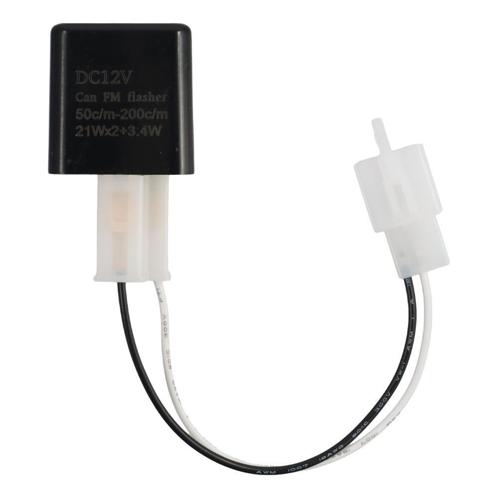 

1 шт. 2-контактне електронне світлодіодне реле з дротами, регульовані бездротові покажчики повороту 12 В, підключи та працюй, гіперспалах для Harley