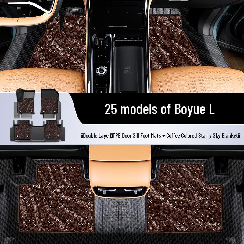 Compatible TPE Floor Mats for 2025 Geely Boyue L - Complete Interior Set
