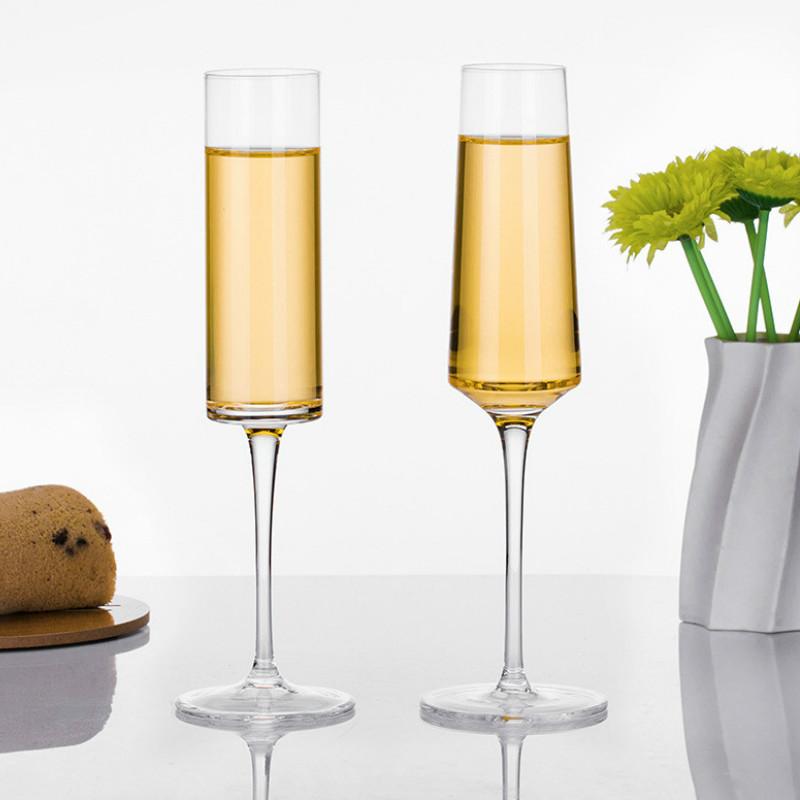 2pcs/Set 100-200ml Creative Art Shape Champagne Cup Gold Mouth Goblet Festival Family Tasting and Smelling Wine