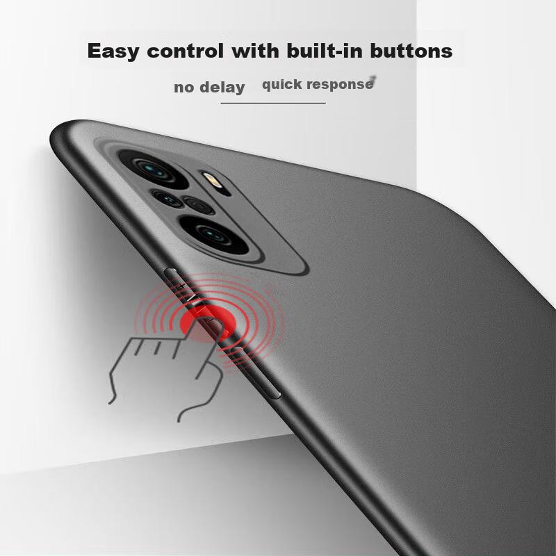 Kelleia Xiaomi Redmi K40/K40Pro Phone Case, Full Coverage Frosted Anti-Fingerprint Shockproof Soft Case for Redmi K40/K40Pro, Black