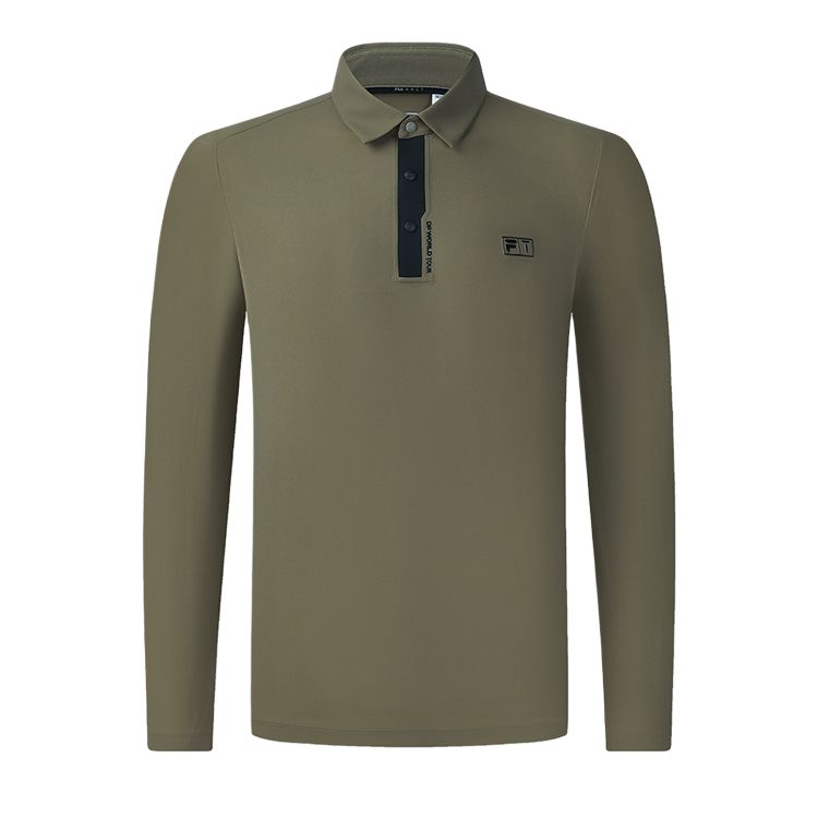 

New FILA Golf Series Polo Shirt Men s Brown Earth Khaki A11M515214F-DK 175/96A/L