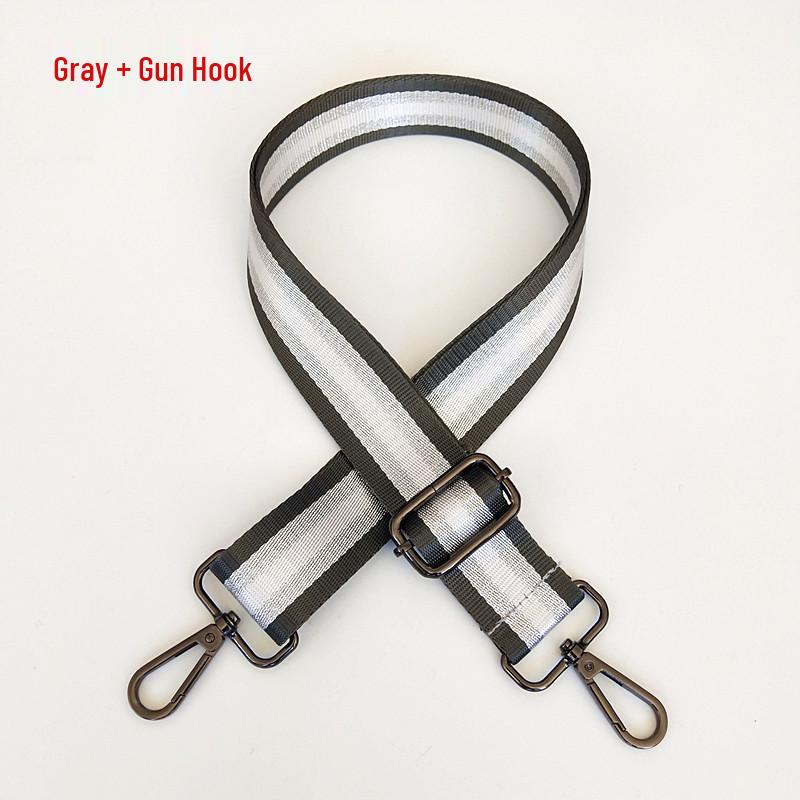 Adjustable 3.8cm Striped Nylon Crossbody Shoulder Strap for Women's Bag Replacement