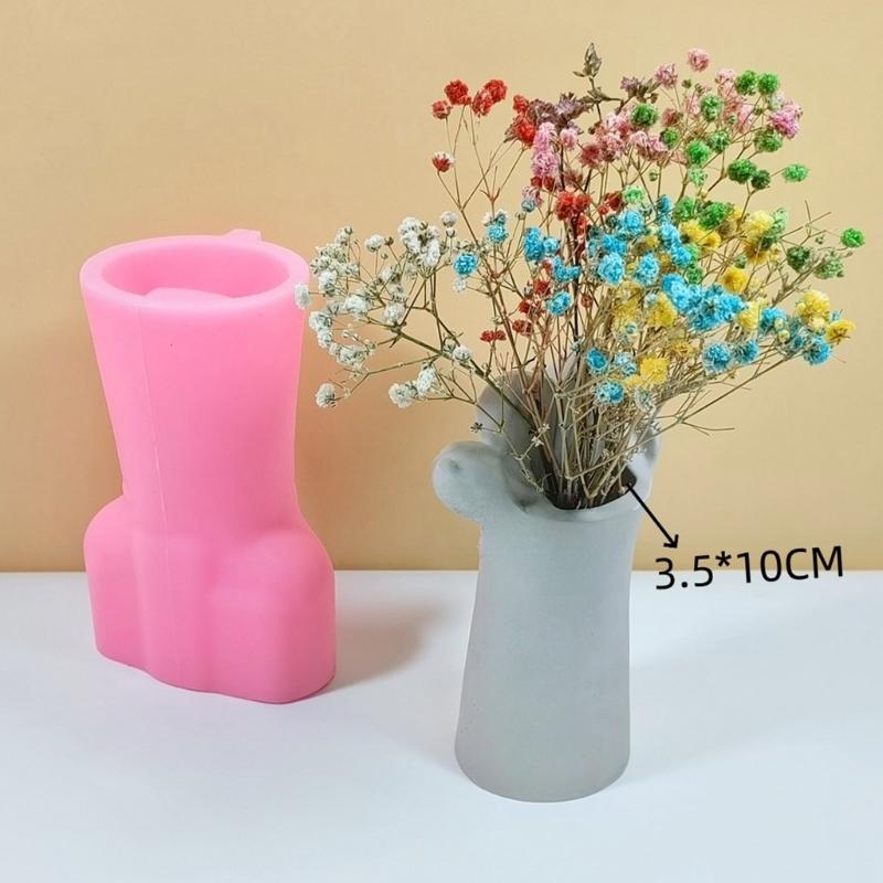 Silicone Concrete Mold Storage Box Mould Cat Foot Shaped Resin Clay Molds Flower Vase Moulds for Making Vase Flowerpot