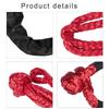 Synthetic Fiber Soft Shackle for Vehicle Recovery Road Towing Ropes Car Trailer Pull Rope with Protective Sleeve