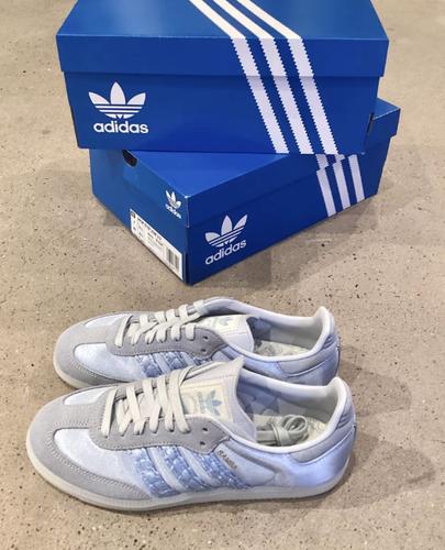 Adidas Originals Samba Satin Schuhe HQ5160 Damen Blau