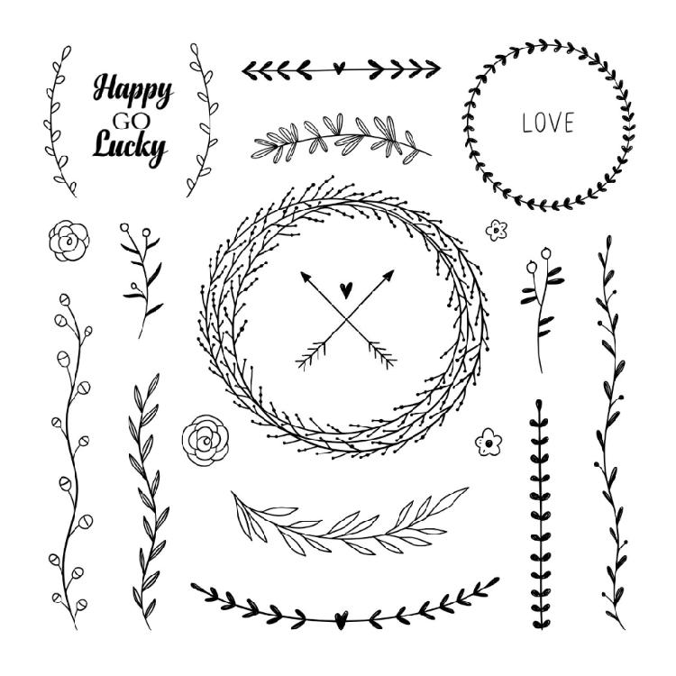Clear Silicone Seal Stamp Flower Wreath Scrapbooking Embossing DIY Craft Album 1