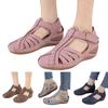 Womens Walking Sandals Size 8 Wide Women Summer Solid Hook Loop Casual Round Toe Wedges Comfortable Beach Sandalias De TacóN