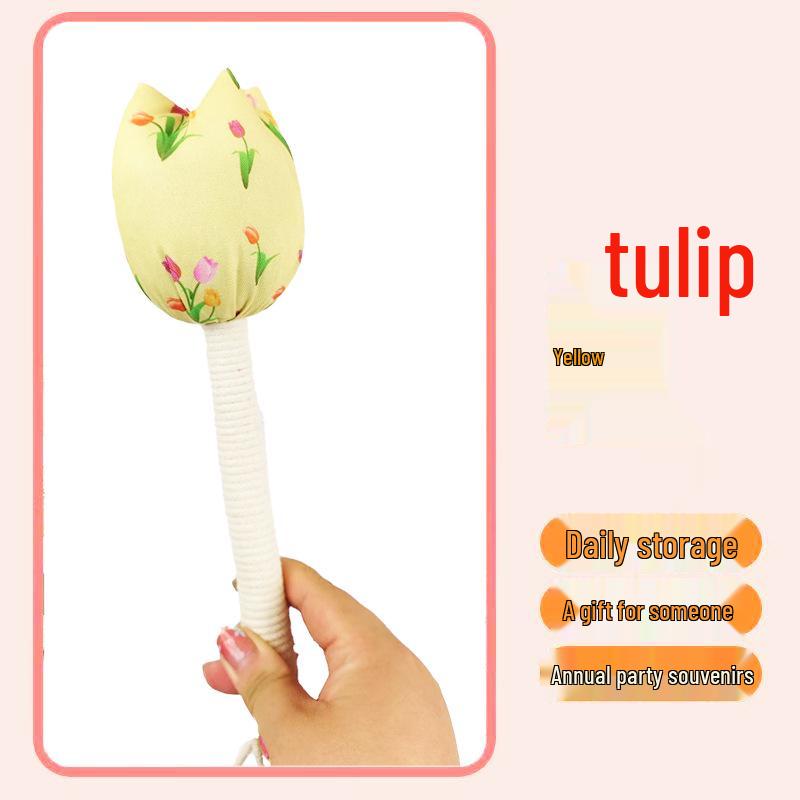 Brocade Tulip Mugwort Health Hammer: Exquisite Meridian Massage Hammer, Perfect Gift for Girls.