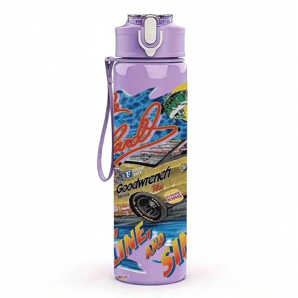 1PC Colorful Surf Ocean 750ml sports water bottle leakproof straw lid outdoor office home