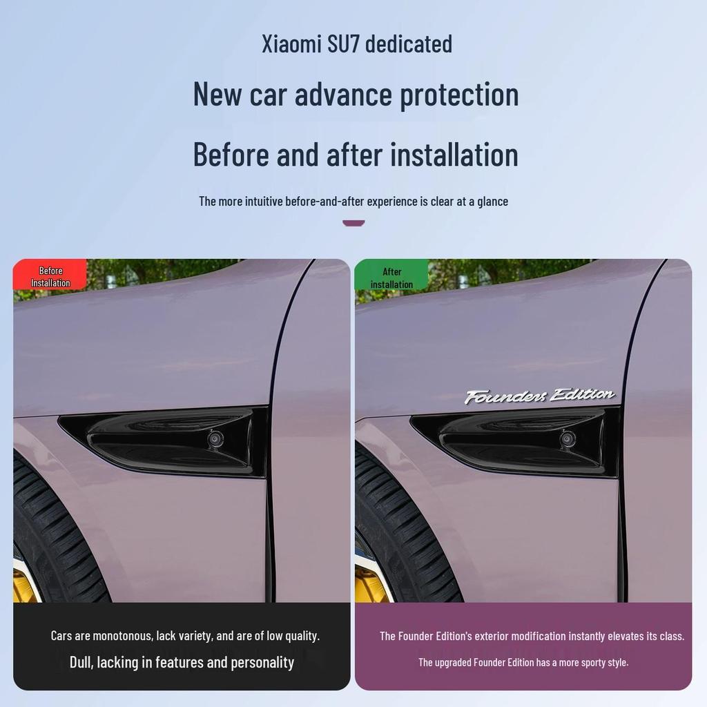 Xiaomi SU7 Genesis Edition Black Car Tail Badge Lettering Modification Sticker