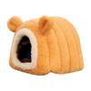 Hamster Bed Hideout House Hut Soft Warm Non Slip Guinea Pig House Cave Nest for Rat Bunny Sugar Glider Dwraf Hamster Chinchilla