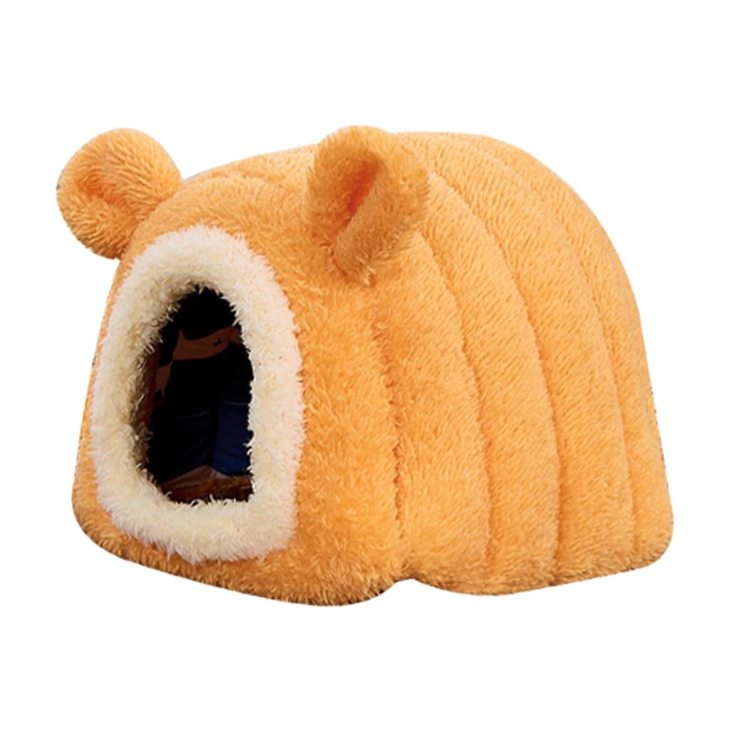 Hamster Bed Hideout House Hut Soft Warm Non Slip Guinea Pig House Cave Nest for Rat Bunny Sugar Glider Dwraf Hamster Chinchilla