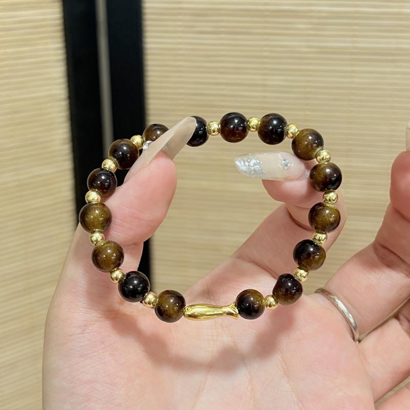

Новый китайский браслет из камня тигровый глаз кои для женщин 2025 новый белый браслет изысканные универсальные премиальные украшения