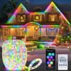 RGB Color Changing Rope Lights Outdoor, 33ft 100LED Smart Christmas Lights Remote & APP Control, Waterproof Music Sync Indoor String Lights - DIY