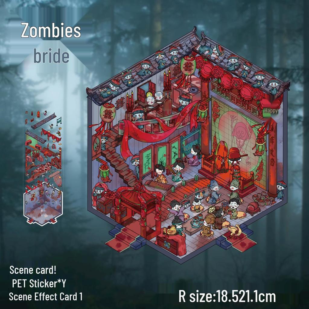 3D Large-Scale Scenery Sticker: DIY Visual Stacking Miniature Scene, No Cutting Needed