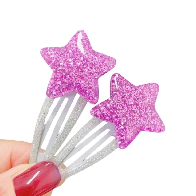 Unique Glitter Star Shaped Small Hair Clip Adorkable Glitter Hair Barrettes Hair Adornment Hair Ornaments
