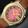 JAPAN VINTAGE ORIENT SK CRYSTAL AUTOMATIC 46941 MENS RED DIAL WATCH A703480-1 R213c-a703480