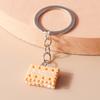 Cute Cartoon 3D Simulated Food Keychains Donut Cookies Chocolate Biscuit Key Ring for Men Women Handbag Pendant DIY Jewelry Gift