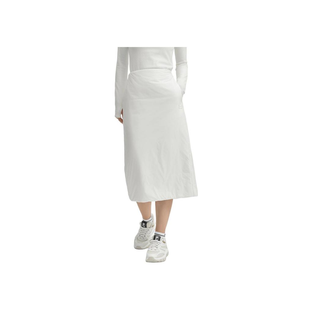 FILA Milano Italian Luxury Sports Series Fashion Solid Color Comfortable Casual Long Skirt Women skirts White F11W445301F-WT