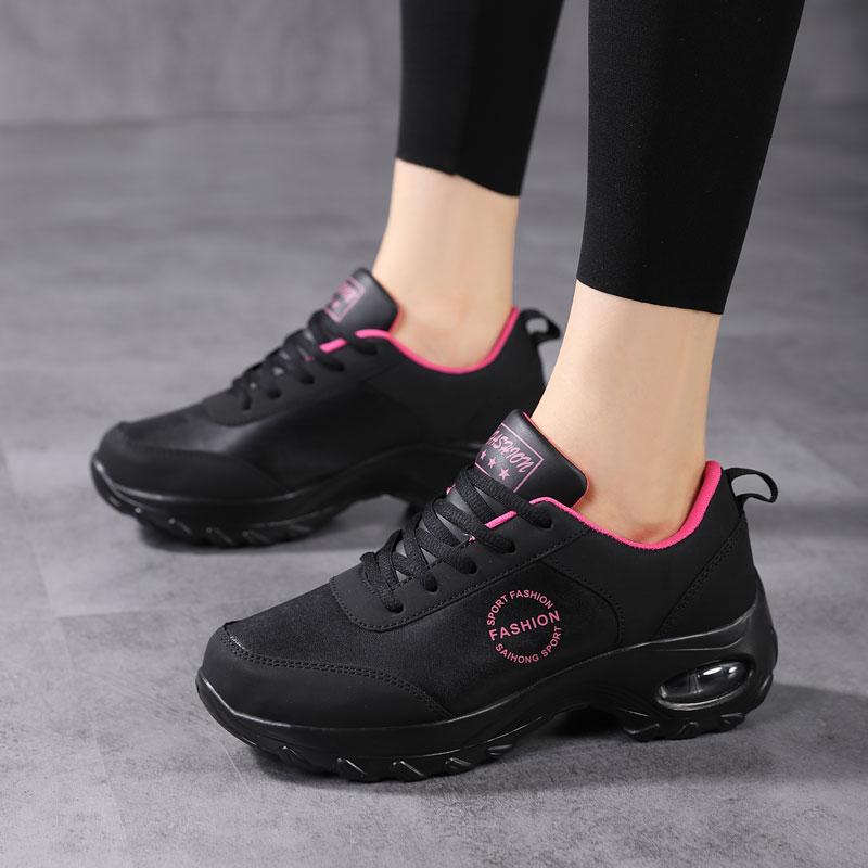 HOHO FAIR Scarpe da Donna Sneakers per Coppie Stampa Lettere Donna Scarpe con Piattaforma Ammortizzate Scarpe da Uomo Casual con Lacci Scarpe da Passeggio