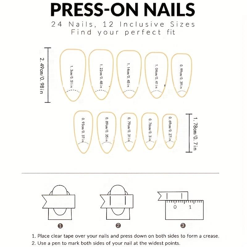 24pcs Forest Colorful Press On Nails, Short Almond Fake Nails With Green Branches And Snake Pattern Design, Glossy Full Cover False Nails