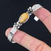 Halloween Deal 925 Silver Oval Maligano Jasper Stone Mother Boho Bangle Bracelet