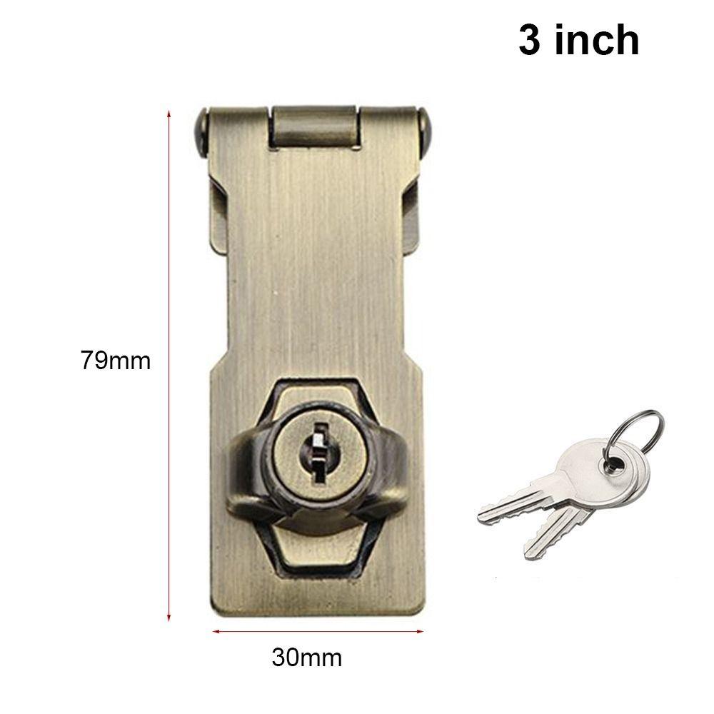 Home Security Burglarproof Cupboard Zinc Alloy Keyed Hasp Lock Door Lock Cabinet Drawer