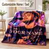 Alex Warren Custom Name Flannel Throw Blanket Soft Warm for Sofa Bed Indoor Home Use