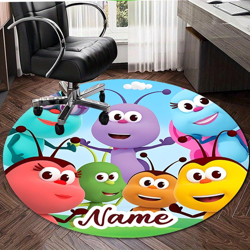 Personalized BichiKIDS Round Chair Office Rug - Perfect for Mat, Office Chair & More - Ideal Gift for Birthdays and Holidays