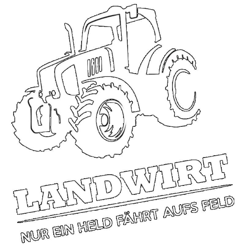 Men's Black T-Shirt with Tractor Graphic and Landwirt Text for Farming and Outdoor Activities