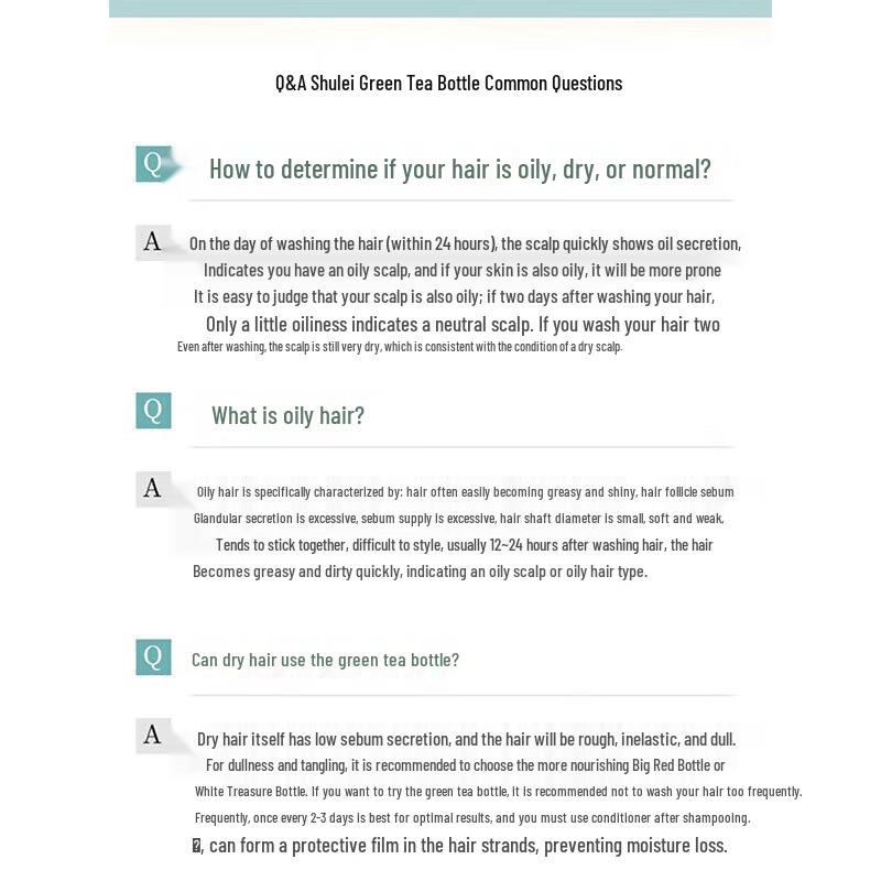 Shu Lei Green Tea Seed Oil Control Anti-Dandruff Shampoo