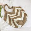 Women's Roomy Woven Net Backpack, Perfect for Summer Vacations, Casual Knitted Hollow-out Shoulder Bag KTB
