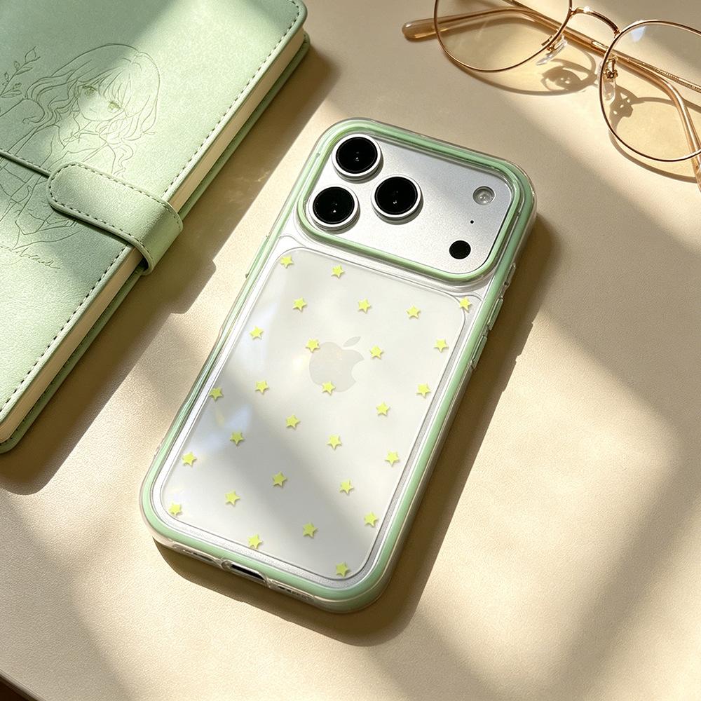 Star Apple Is Suitable for Apple 16Pro Anti-drop iPhone17 Mobile Phone Case, Spring Huawei OPPO Contrasting Color Vivo