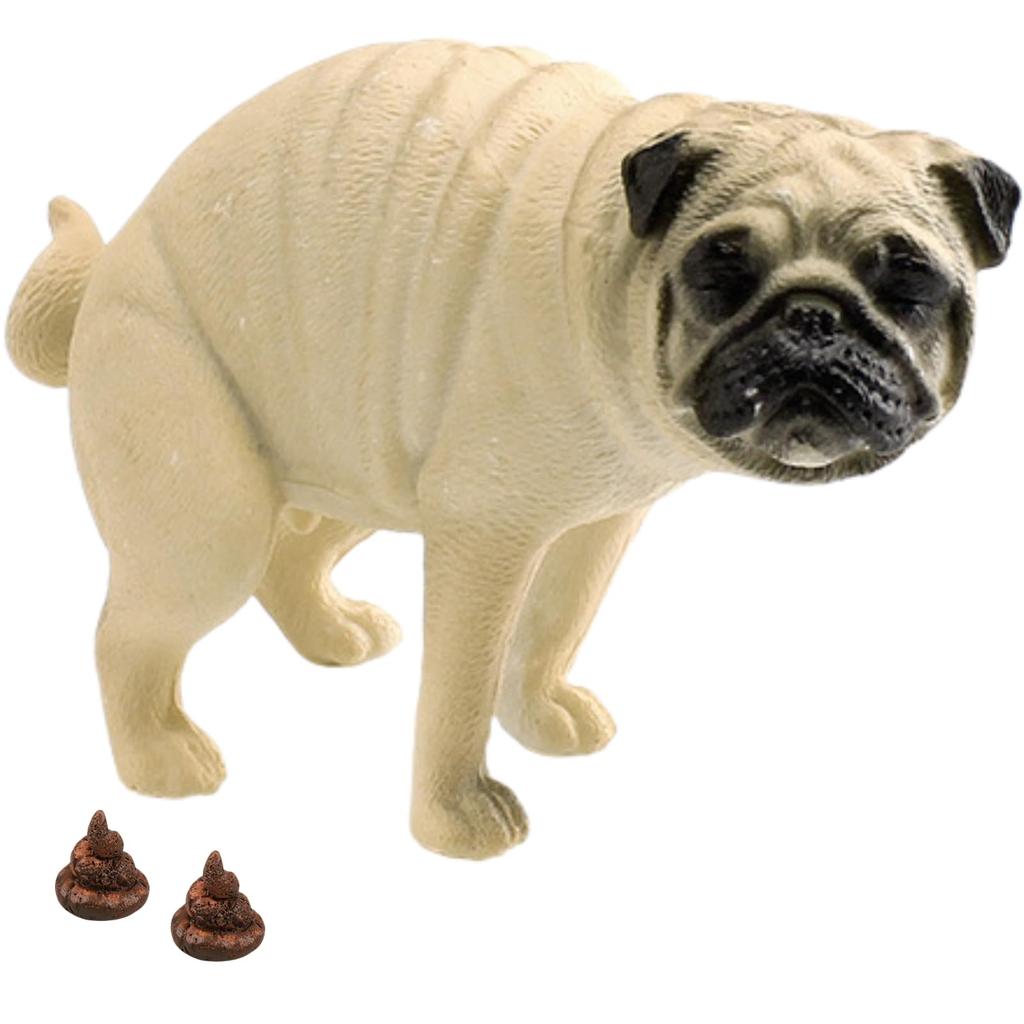 Avidora Pug Poop Fun Interior Beige Toy, Figurine, Item, Decor,