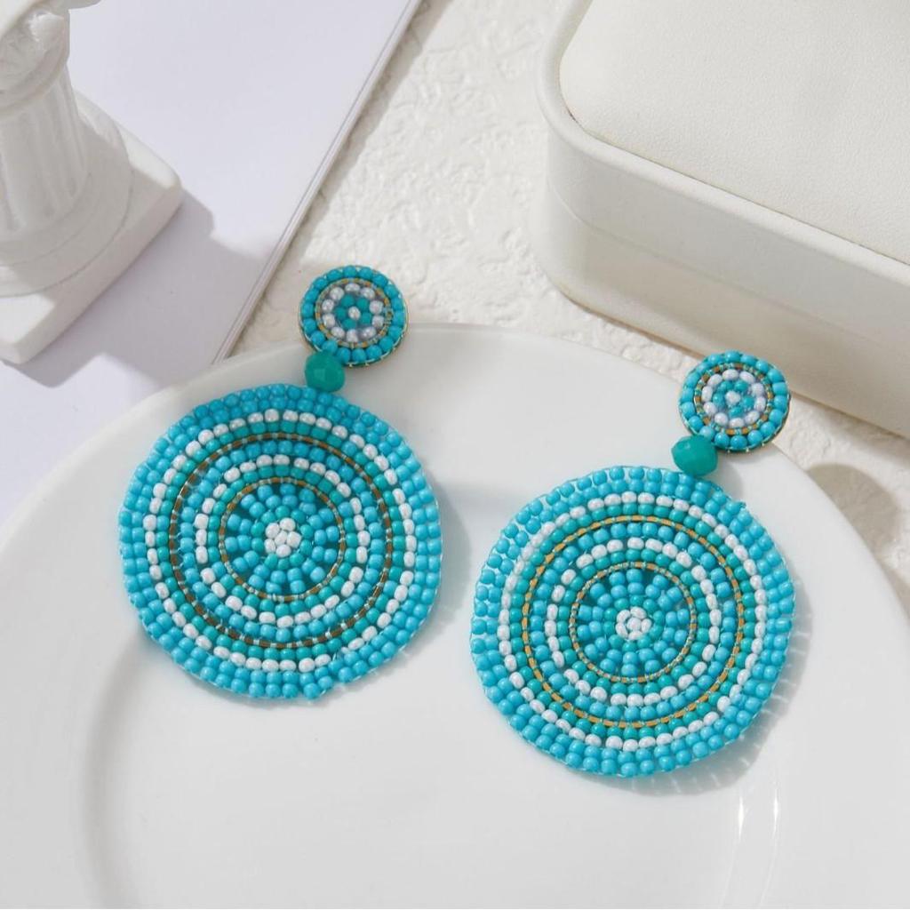 1Paare Frauen Ohrschmuck Bohemian Dunkelblaue Ohrhänger